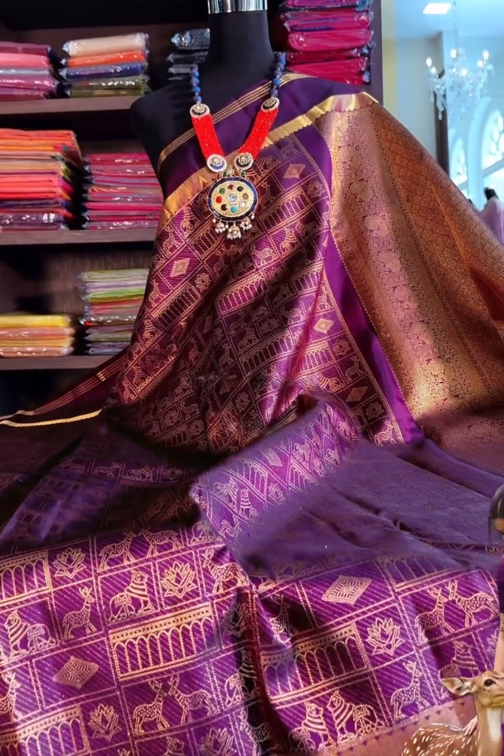 Demure Purple Soft Banarasi Silk Saree With Petrichor Blouse Piece