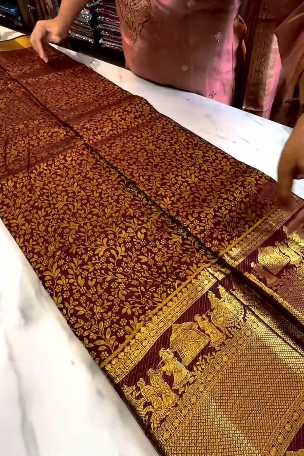 Radiant Wine Soft Banarasi Silk Saree With Delightful Blouse Piece