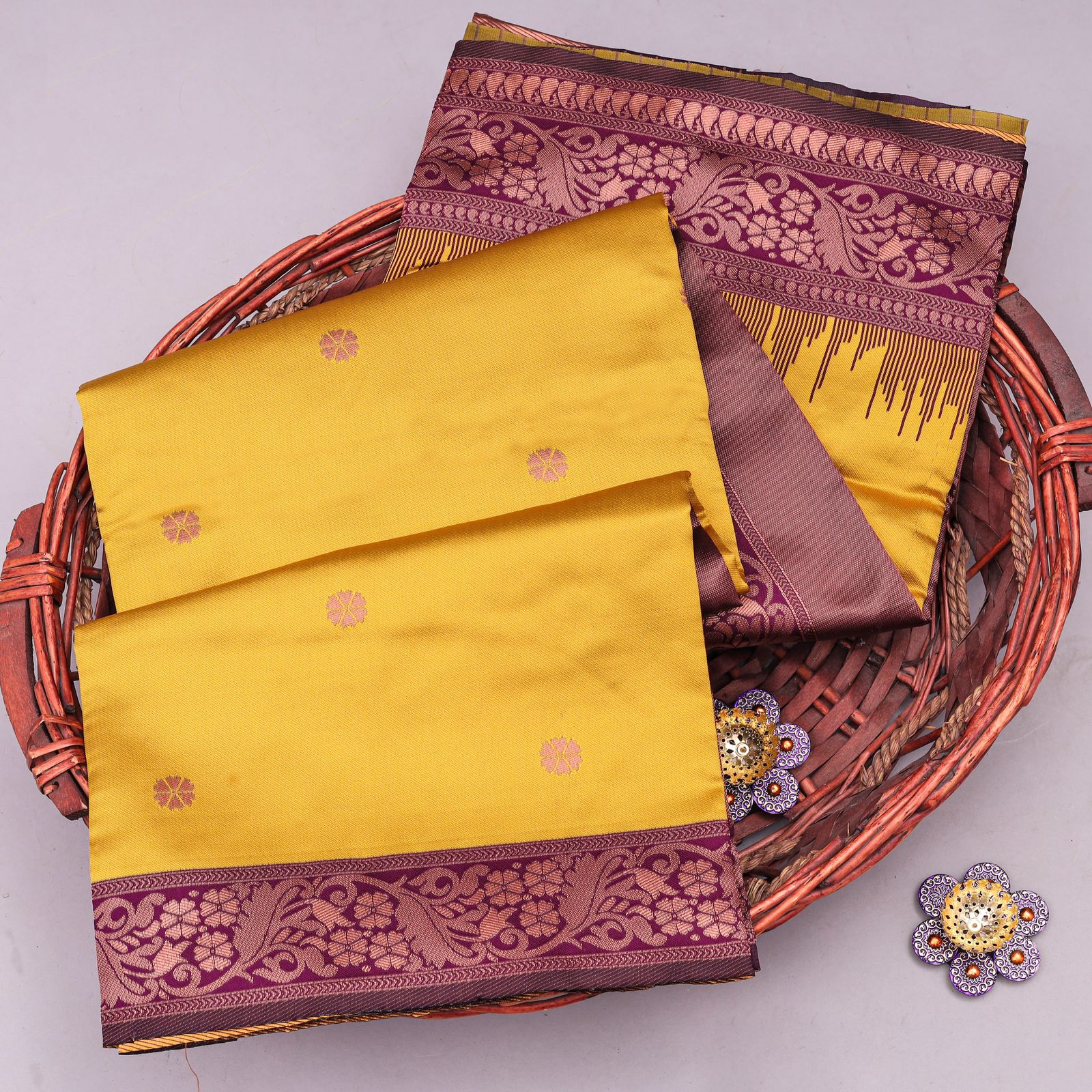 Mesmerising Yellow Soft Silk Saree With Demanding Blouse Piece