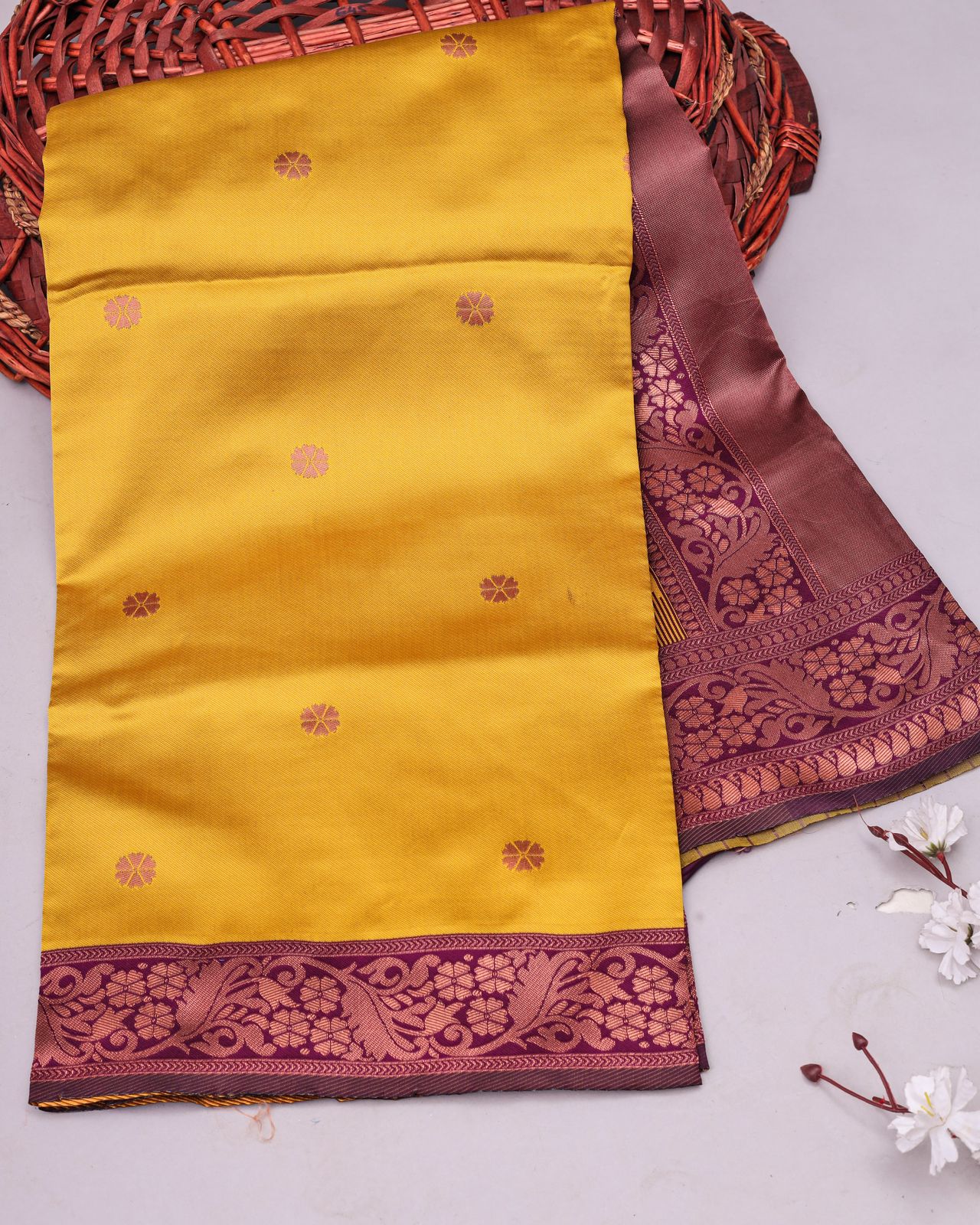 Mesmerising Yellow Soft Silk Saree With Demanding Blouse Piece