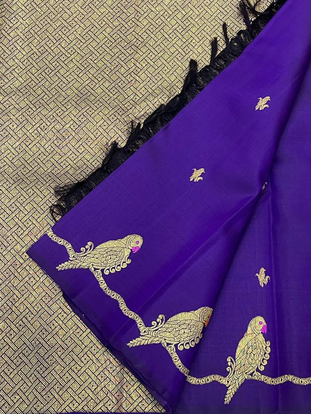 Refreshing Royal Blue Pure Banarasi Silk Saree With Ephemeral Blouse Piece