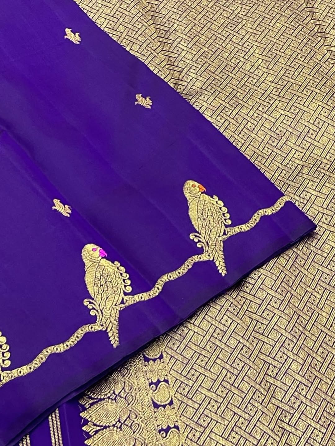 Refreshing Royal Blue Pure Banarasi Silk Saree With Ephemeral Blouse Piece
