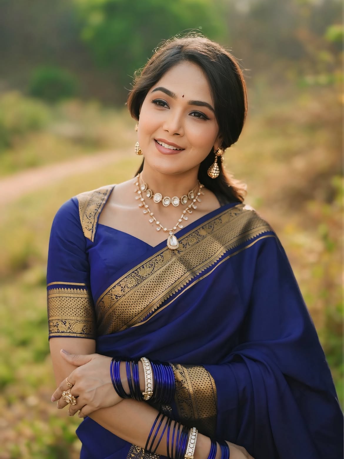 Surpassing Navy Blue Pure Banarasi Silk Saree With Enthralling Blouse Piece