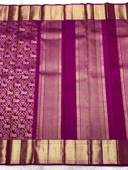 Precious Dark Pink Pure Banarasi Silk Saree With Sumptuous Blouse Piece