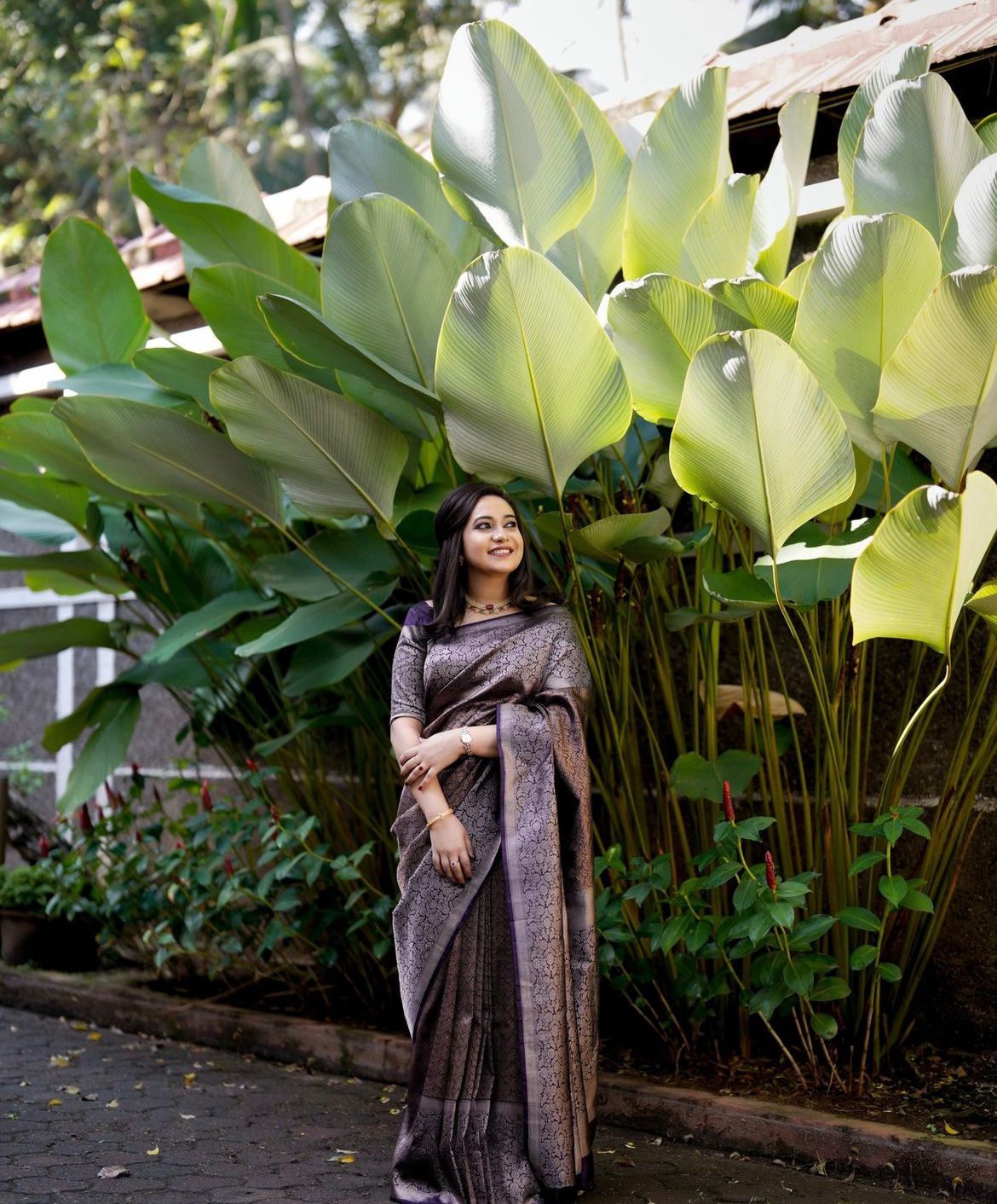 Gorgeous Purple Soft Silk Saree With Impressive Blouse Piece