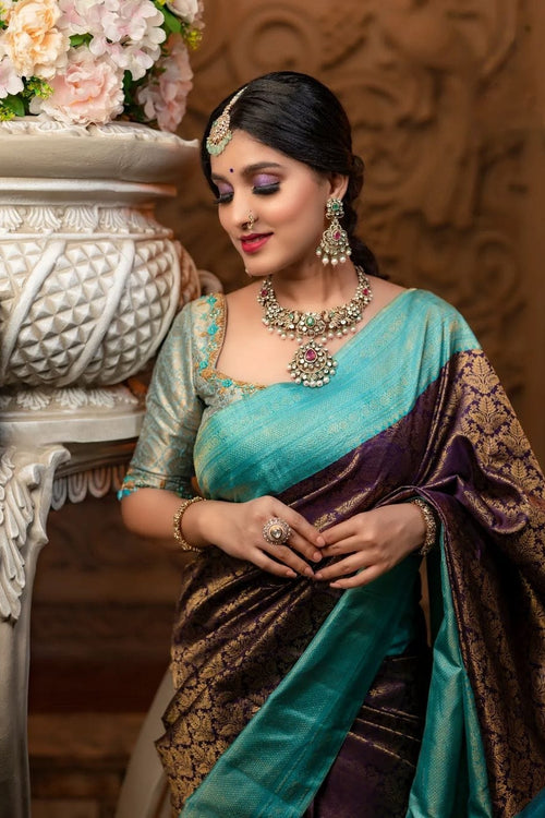 Load image into Gallery viewer, Engaging Wine Soft Silk Saree With Allure Blouse Piece
