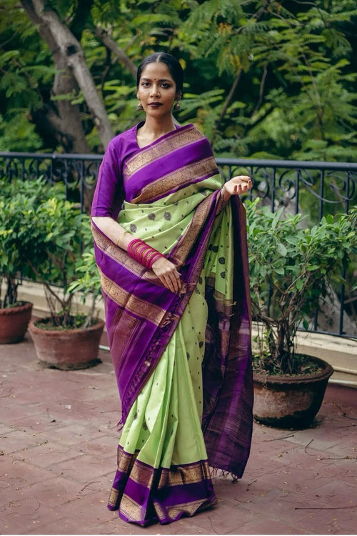 Load image into Gallery viewer, Tempting Pista Soft Silk Saree With Whimsical Blouse Piece
