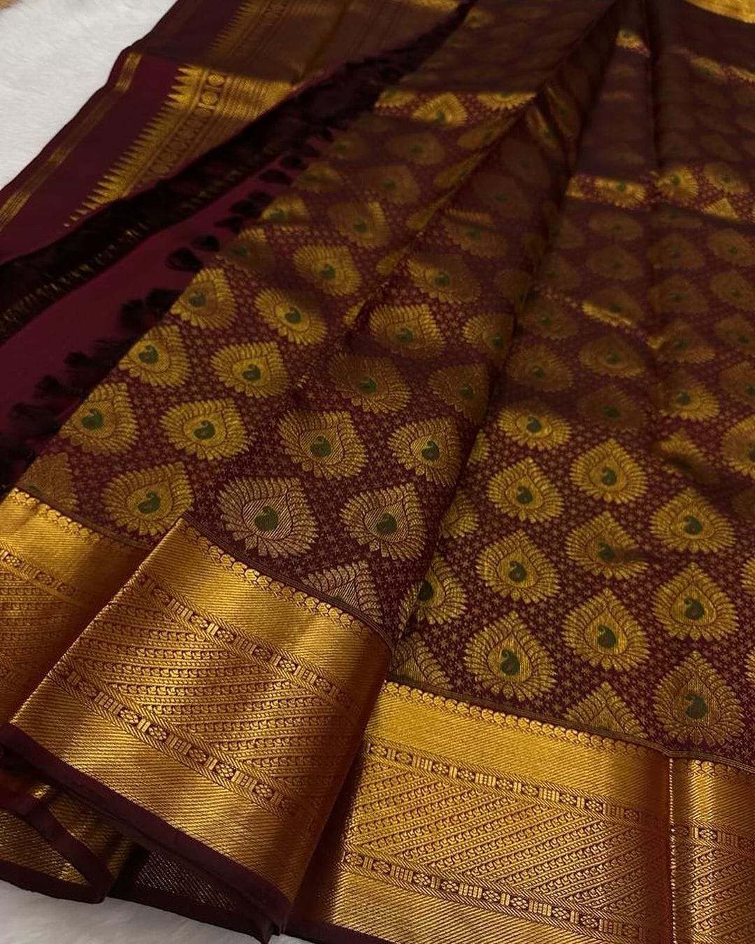 Aplomb Wine Soft Silk Saree With Vivacious Blouse Piece