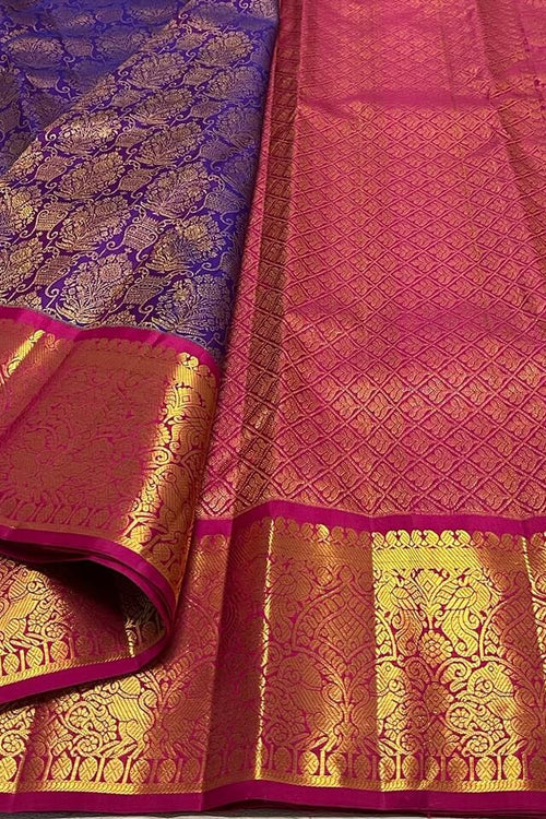 Load image into Gallery viewer, Arresting Purple Soft Banarasi Silk Saree With Jazzy Blouse Piece
