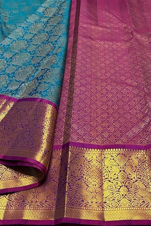 Load image into Gallery viewer, Prominent Rama Soft Banarasi Silk Saree With Excellent Blouse Piece
