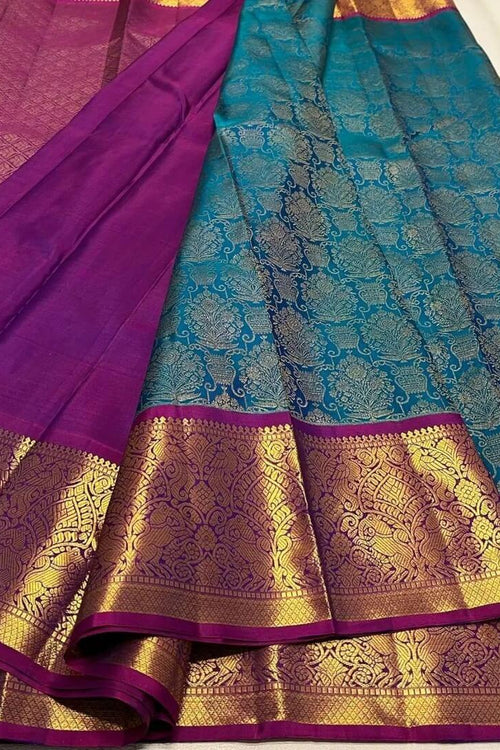 Load image into Gallery viewer, Prominent Rama Soft Banarasi Silk Saree With Excellent Blouse Piece
