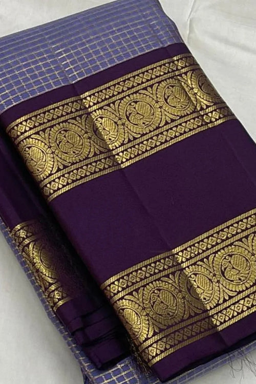 Load image into Gallery viewer, Moiety Lavender Soft Silk Saree With Transcendent  Blouse Piece
