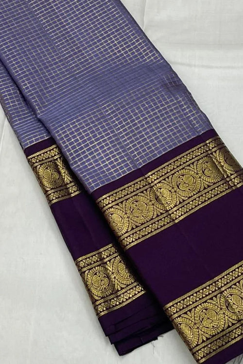 Load image into Gallery viewer, Moiety Lavender Soft Silk Saree With Transcendent  Blouse Piece
