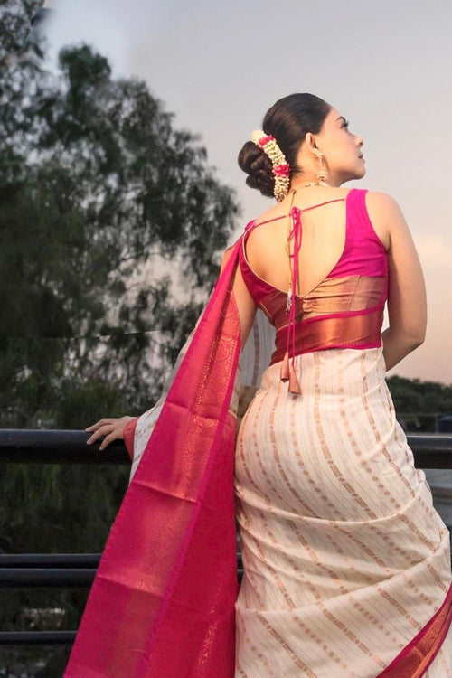 Load image into Gallery viewer, Panoply Beige Soft Silk Saree With Incredible Blouse Piece
