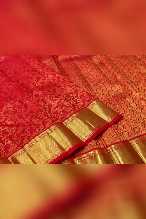 Load image into Gallery viewer, Dalliance Red Soft Banarasi Silk Saree With Panoply Blouse Piece
