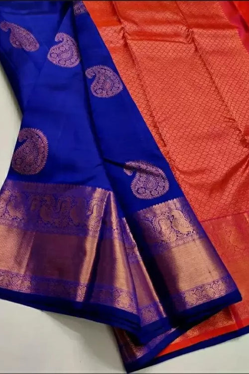 Load image into Gallery viewer, Marvellous Royal Blue Soft Silk Saree With Stylish Blouse Piece
