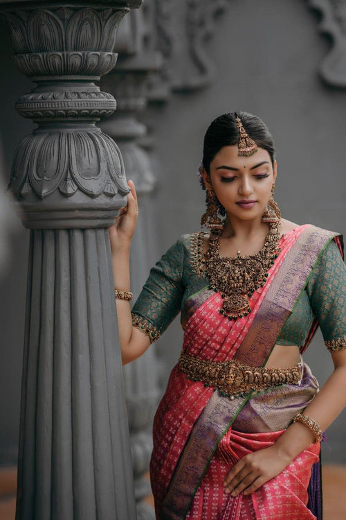 Load image into Gallery viewer, Phenomenal Dark Pink Soft Silk Saree With Intricate Blouse Piece
