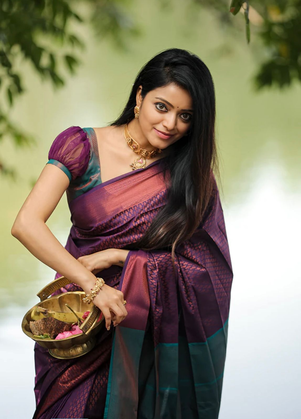 Enticing Purple Soft Silk Saree With Inspiring Blouse Piece