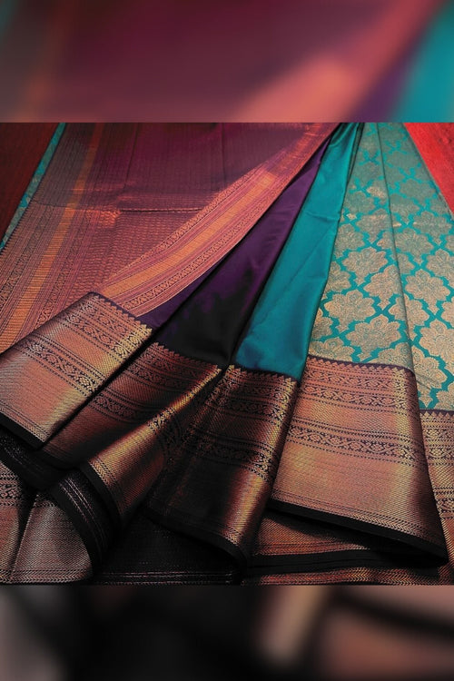 Load image into Gallery viewer, Eloquence Rama Soft Banarasi Silk Saree With Engaging Blouse Piece
