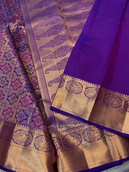 Surpassing Purple Soft Banarasi Silk Saree With Luxuriant Blouse Piece