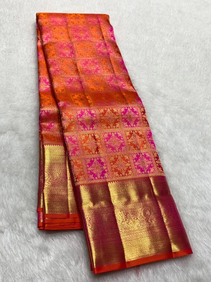 Breathtaking Red Soft Banarasi Silk Saree With Scrupulous Blouse Piece