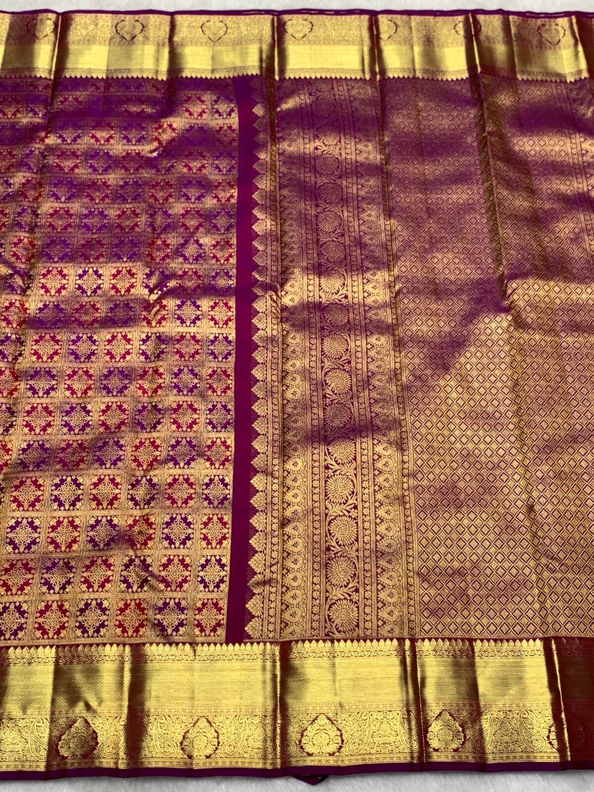 Stunning Purple Pure Banarasi Silk Saree With Evocative Blouse Piece