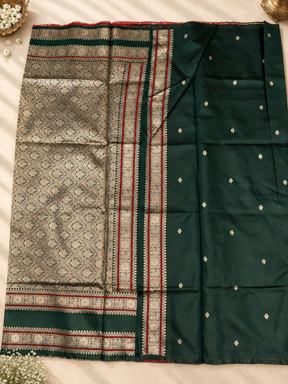 Seraglio Maroon Pure Banarasi Silk Saree With Diaphanous Blouse Piece