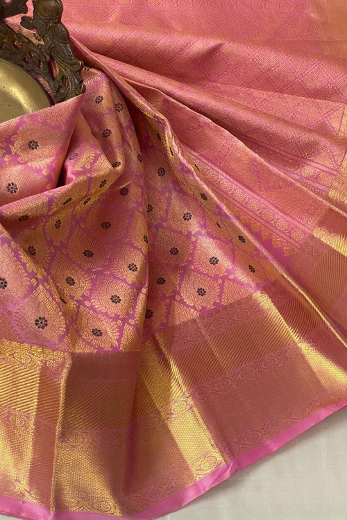 Load image into Gallery viewer, Palimpsest Pink Soft Silk Saree With Susurrous Blouse Piece
