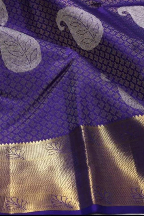 Load image into Gallery viewer, A Glam Royal Blue Soft Silk Saree With Engaging Blouse Piece
