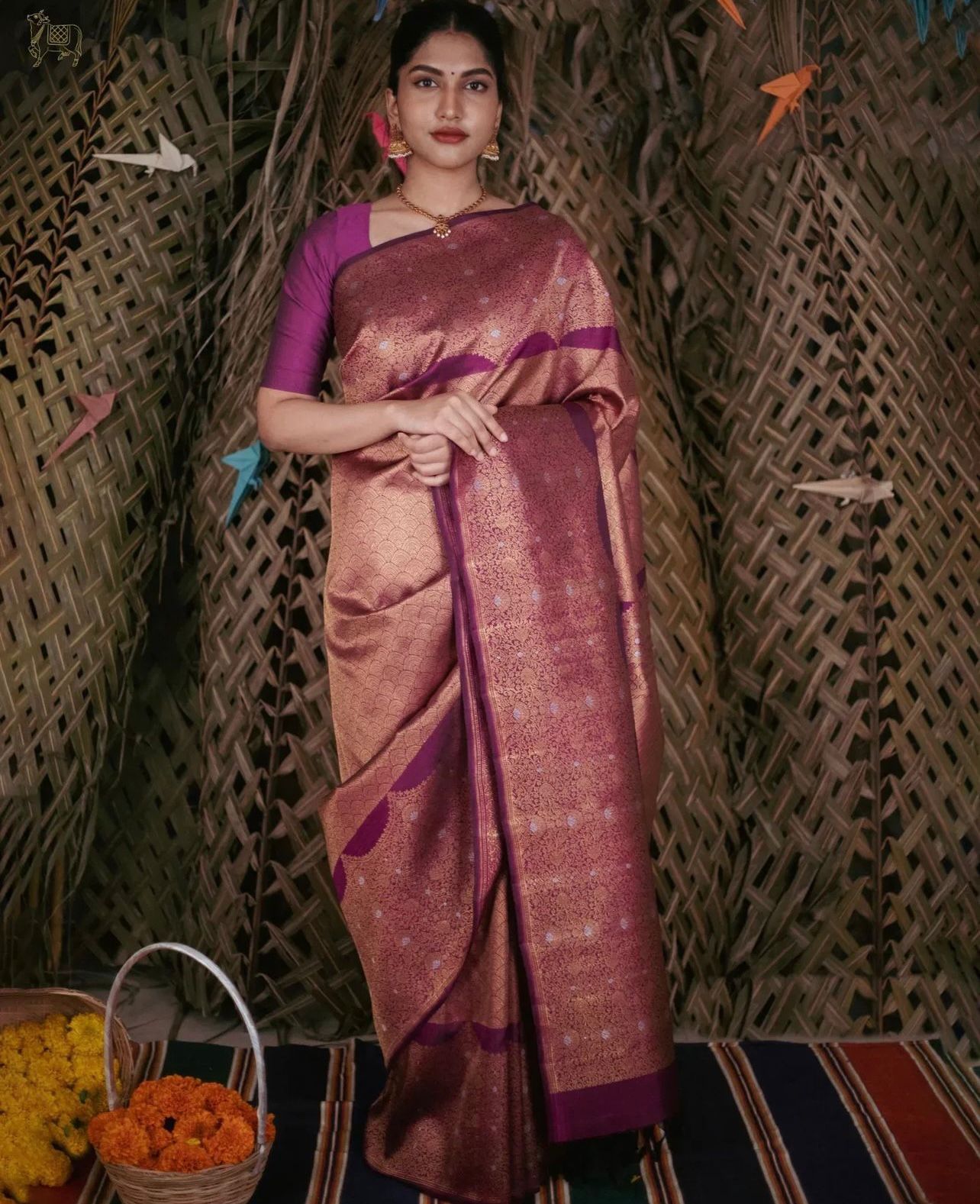 Improbable Purple Soft Silk Saree With Fantabulous Blouse Piece