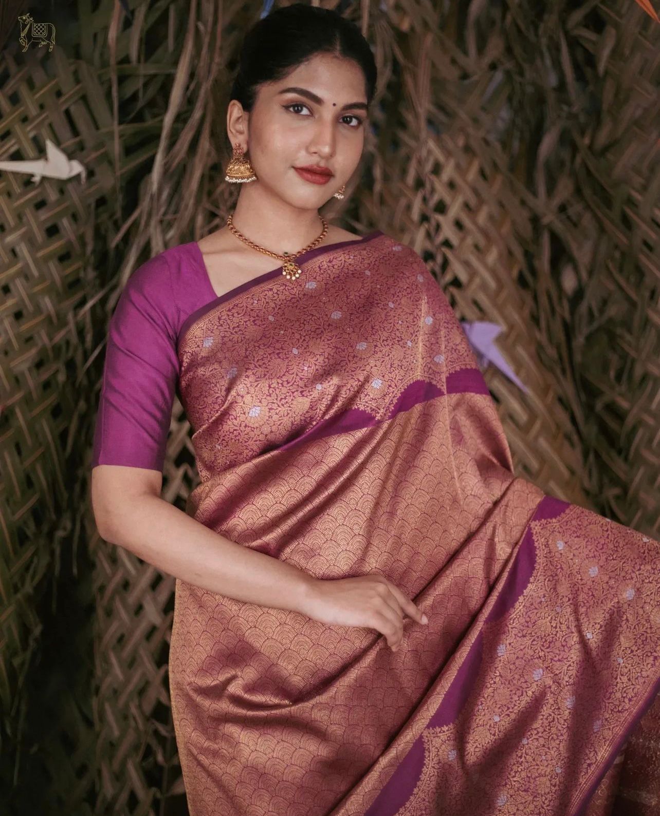 Improbable Purple Soft Silk Saree With Fantabulous Blouse Piece