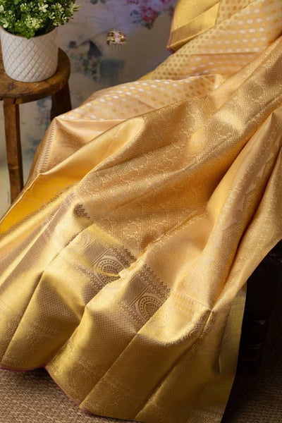 Propinquity Beige Soft Silk Saree With Confounding Blouse Piece