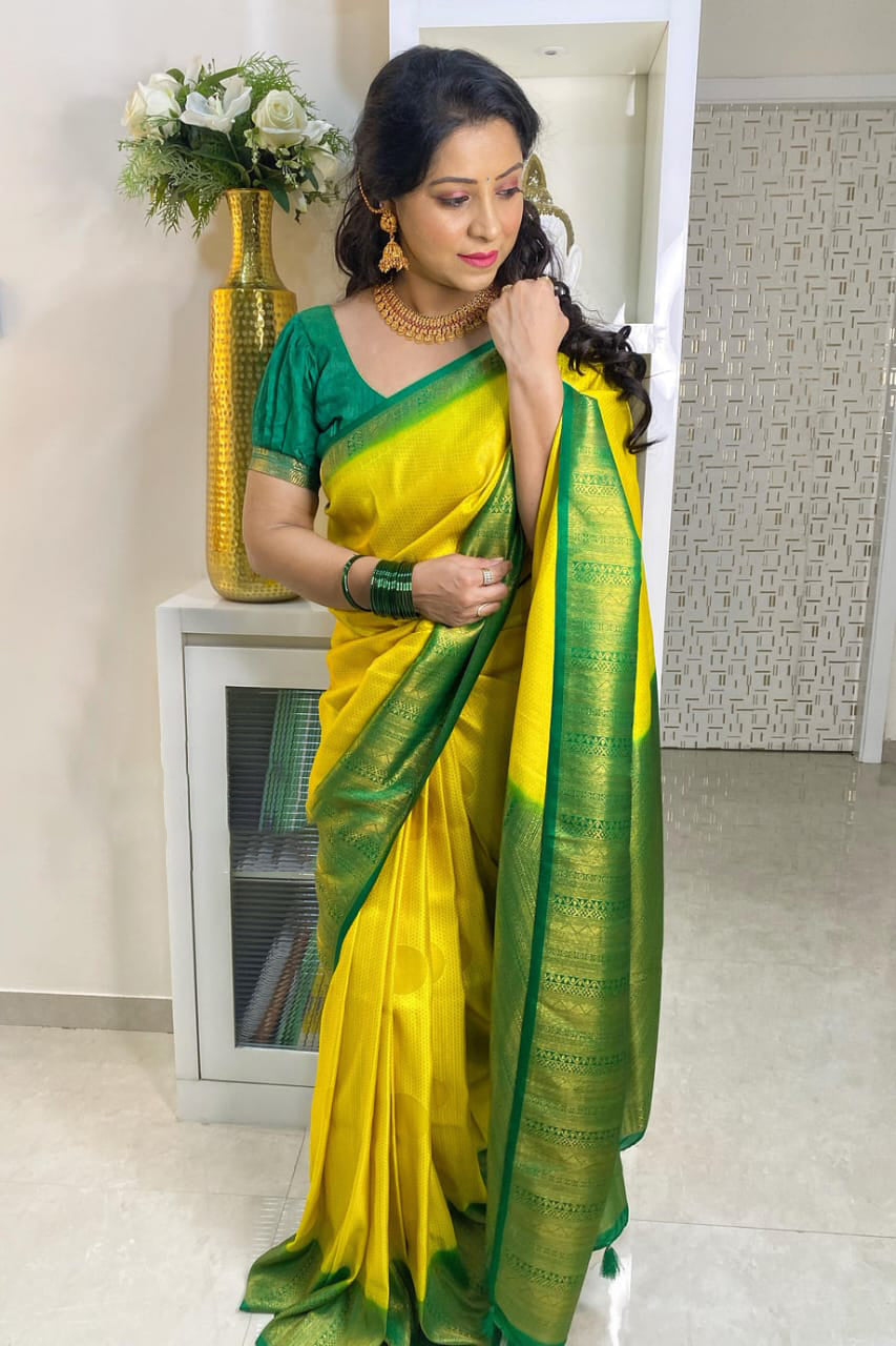 Pure Chanderi Silk Checks And Butta Green Saree | Kankatala