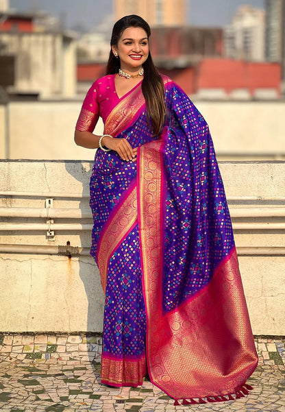 Posh Royal Purple Soft Silk Saree With Demesne Blouse Piece