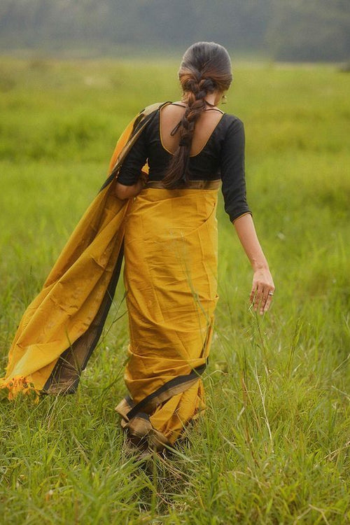 Load image into Gallery viewer, Lovely Yellow Soft Banarasi Silk Saree With Gleaming Blouse Piece
