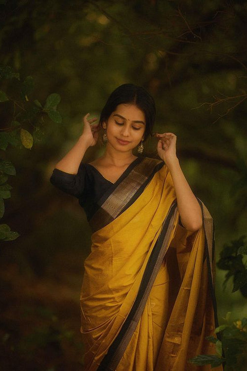 Load image into Gallery viewer, Lovely Yellow Soft Banarasi Silk Saree With Gleaming Blouse Piece
