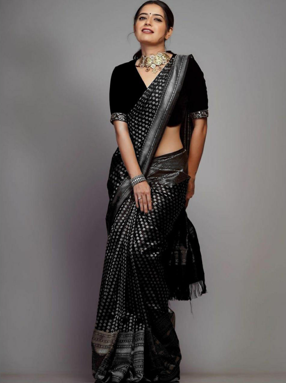 Black Women Unstitched Bhagalpuri Silk Saree With Blouse Piece at Best  Price in Banka | Ansari Silk Handloom