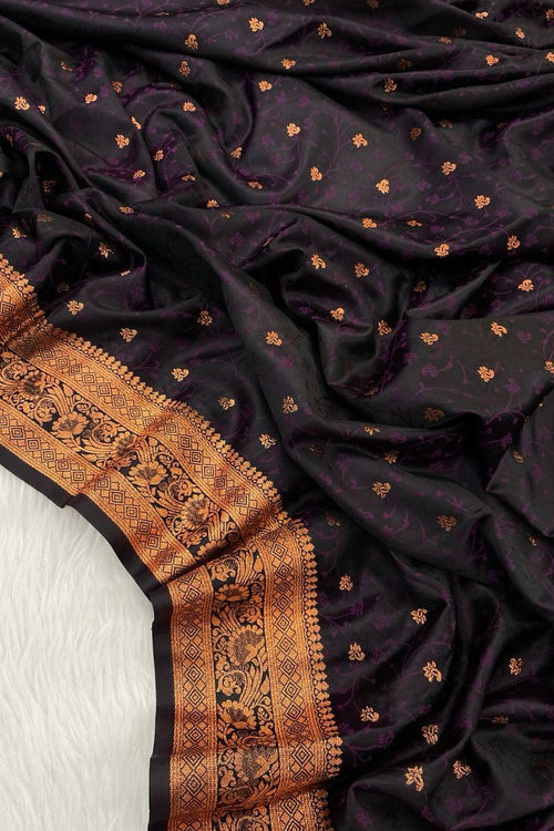 Load image into Gallery viewer, Prettiest Wine Soft Banarasi Silk Saree With Exquisite Blouse Piece
