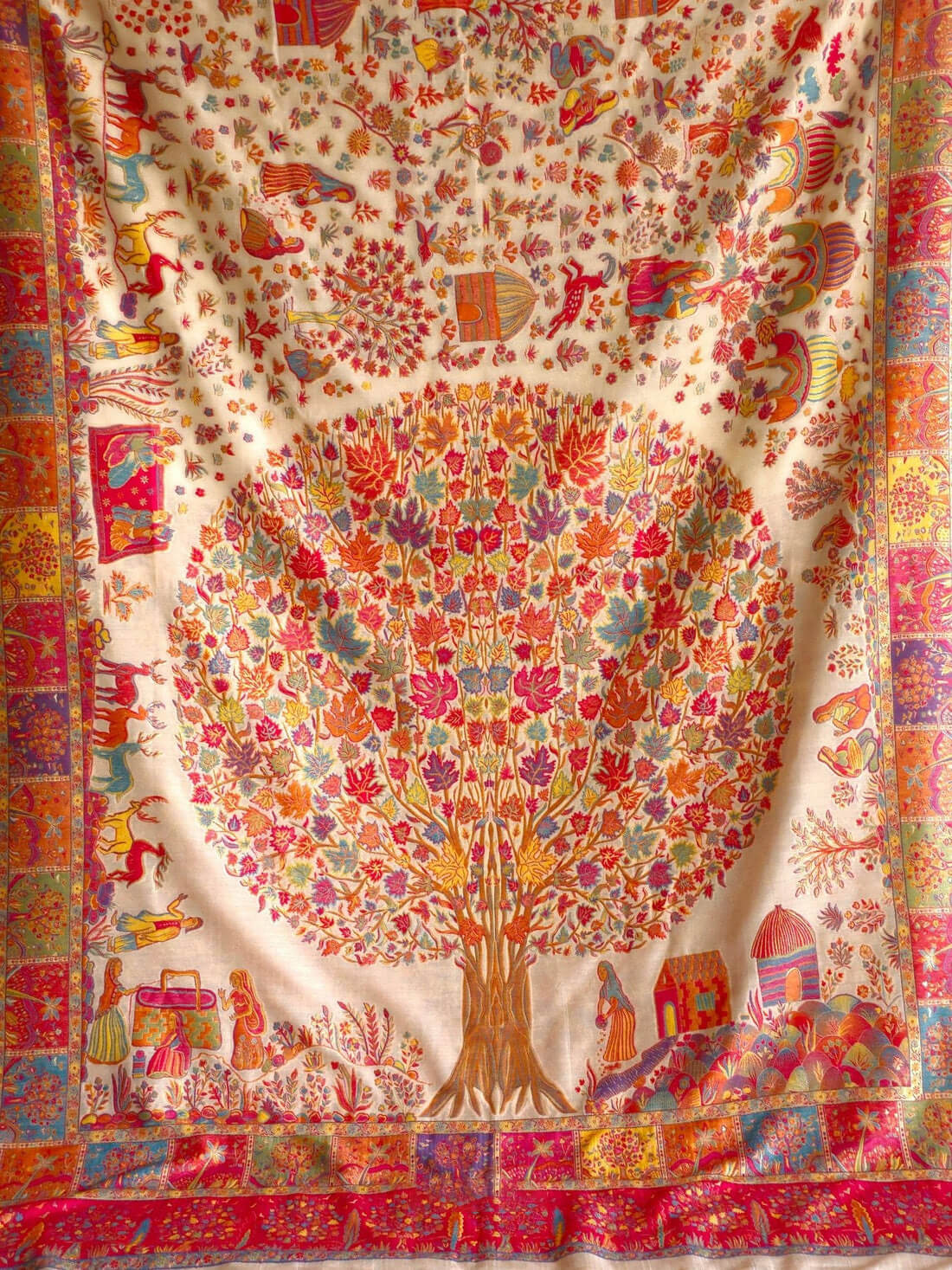 Petrichor Beige Pashmina Saree With Ideal Blouse Piece