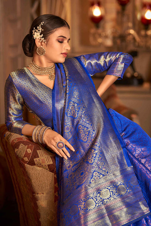 Intricate Royal Blue Soft Silk Saree With Incomparable Blouse Piece at Rs  1499.00 | Soft Silk Saree | ID: 2852757277912
