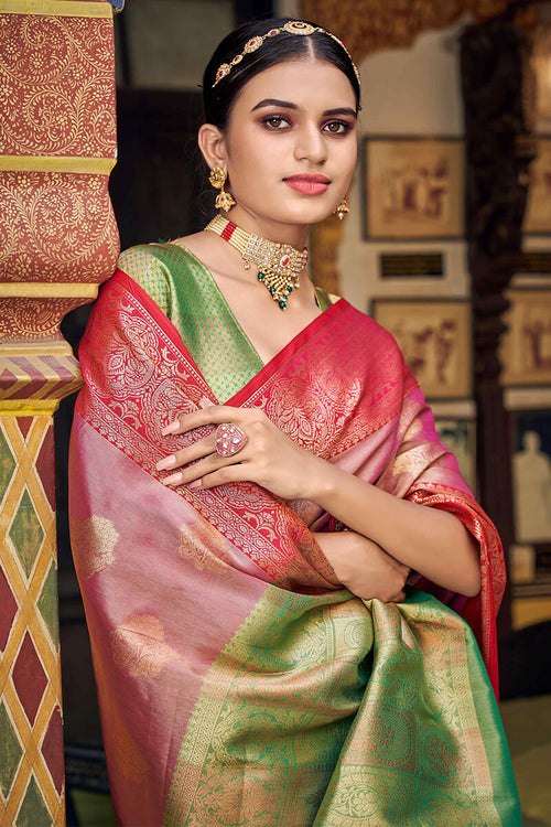 Load image into Gallery viewer, Excellent Green Soft Banarasi Silk Saree With Embrocation Blouse Piece
