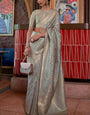 Scintilla Grey Soft Banarasi Silk Saree With Scintilla Blouse Piece