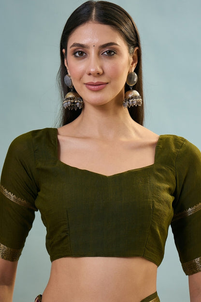 Sophisticated Wine Printed Cotton Silk Saree With Bucolic Blouse Piece