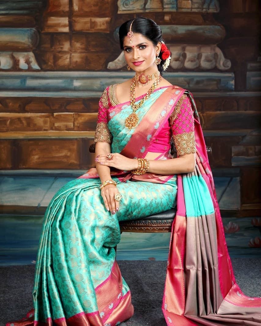 Preferable Sky Soft Silk Saree With Fancifull Blouse Piece