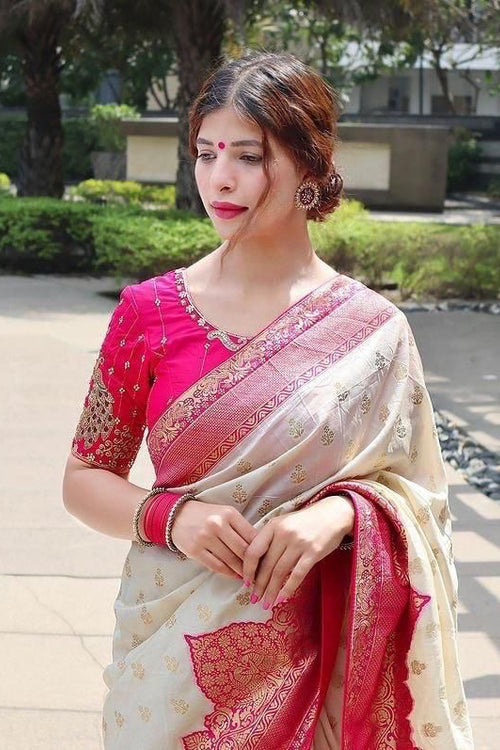 Load image into Gallery viewer, Traditional Beige Soft Silk Saree With Divine Blouse Piece
