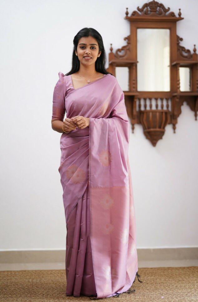 Scintilla Baby Pink Soft Silk Saree With Devastating Blouse Piece