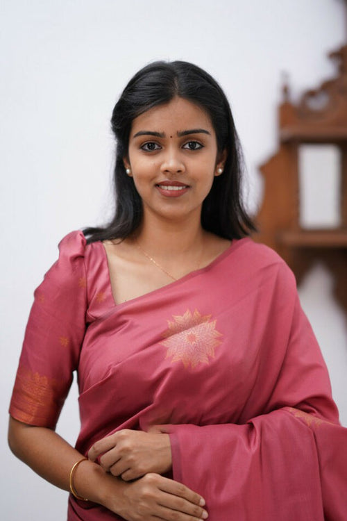 Load image into Gallery viewer, Artistic Pink Soft Silk Saree With Splendiferous  Blouse Piece
