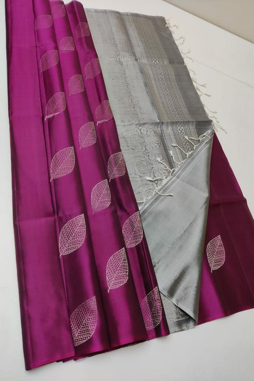 Load image into Gallery viewer, Traditional Magenta Soft Silk Saree With Excellent Blouse Piece
