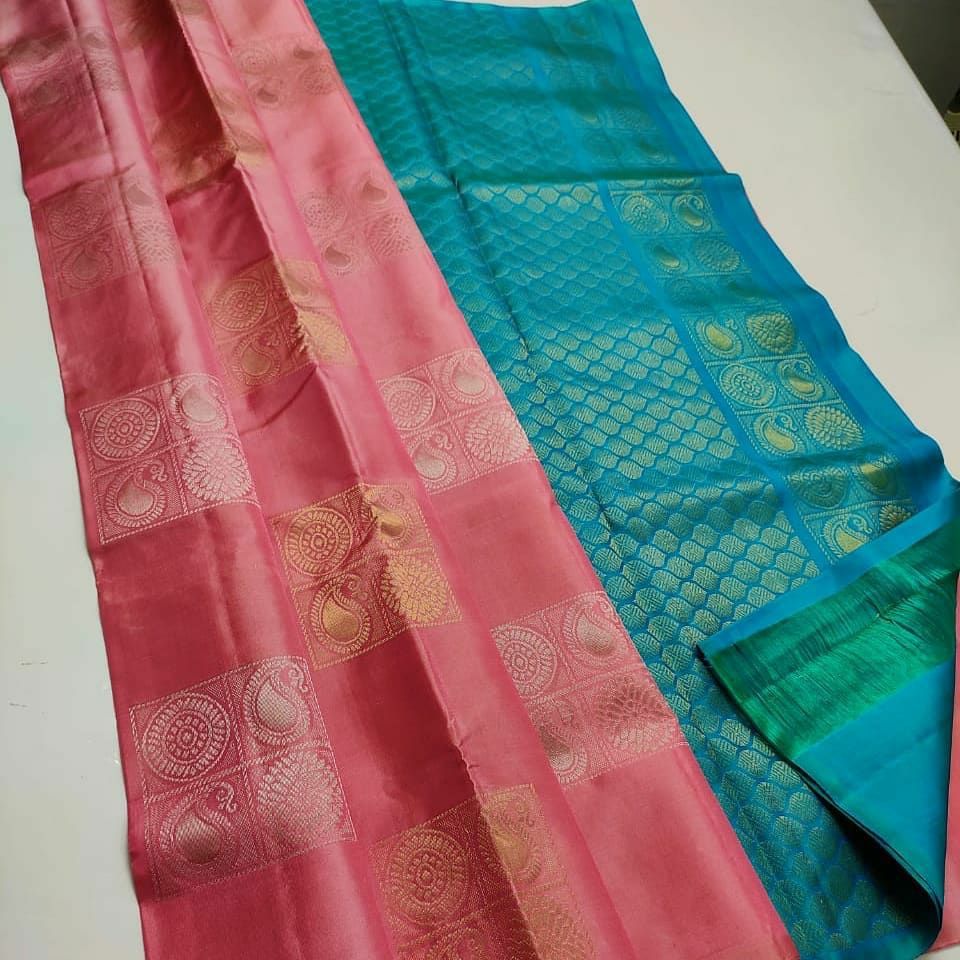 Propinquity Baby Pink Soft Silk Saree With Pleasurable Blouse Piece