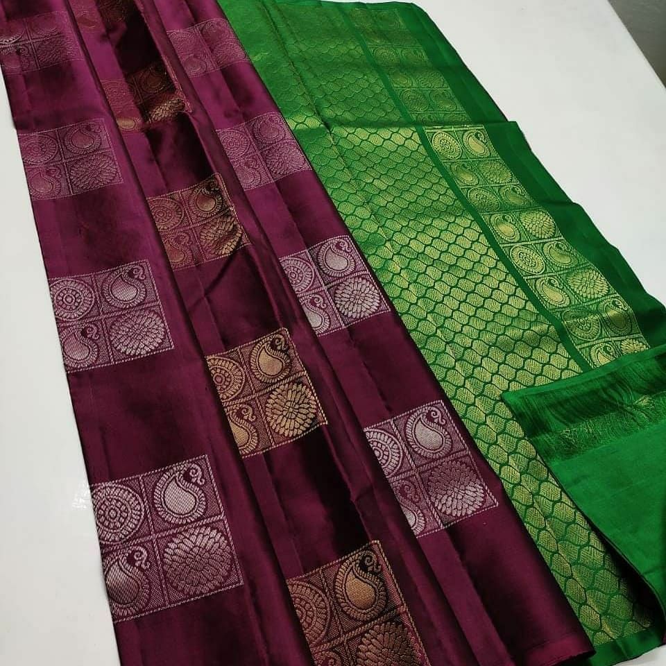 Enticing Maroon Soft Silk Saree With Ideal Blouse Piece